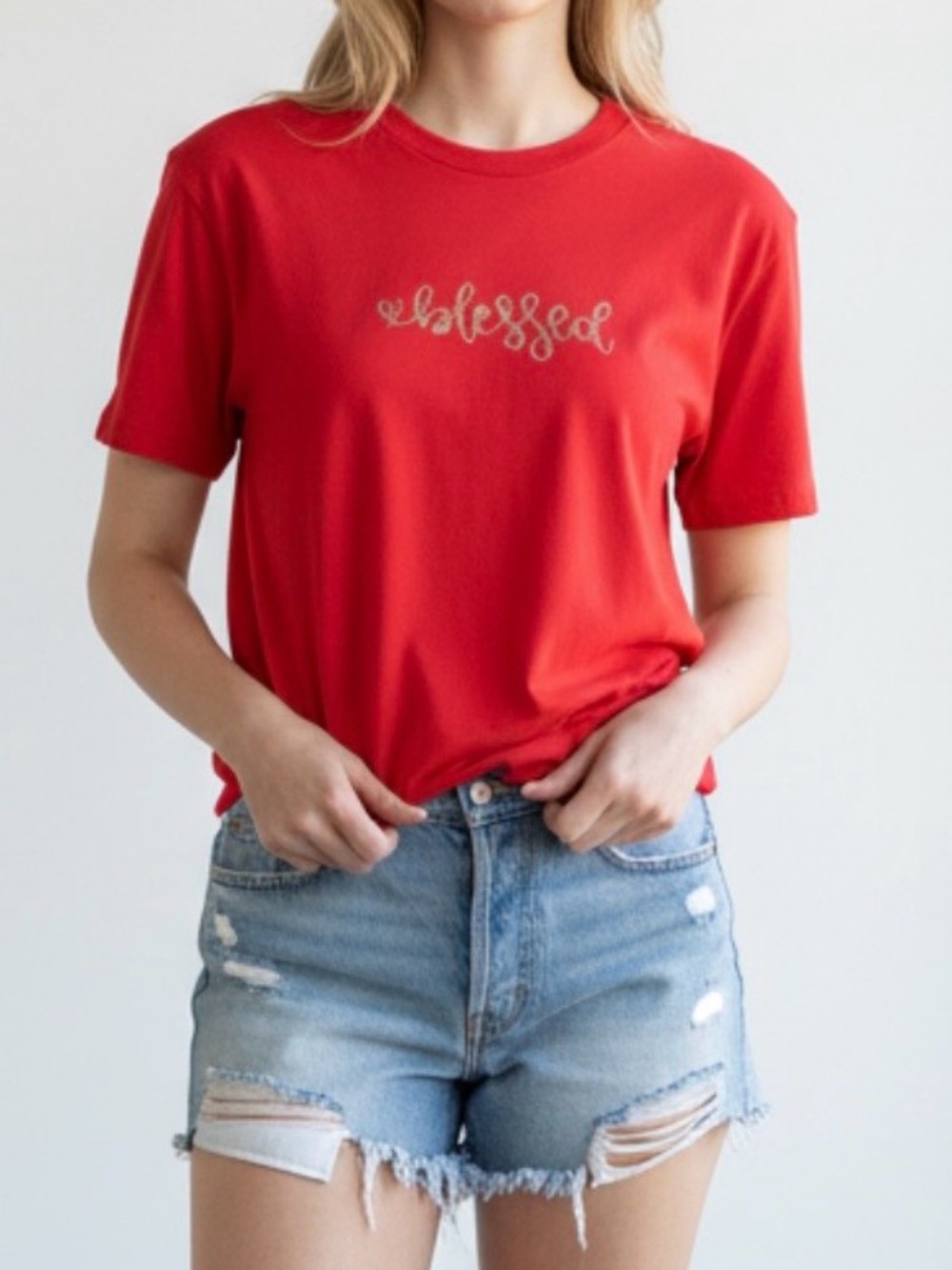 Gildan T-shirt GOLD “Blessed"